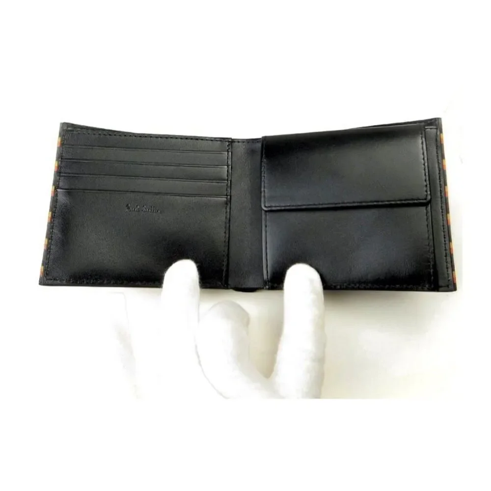 Paul Smith Brite Stripe Trim Leather Wallet